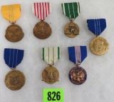 Lot of 7 United States Military Civilian Medals