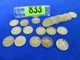Estate Found Group of (39) U.S. Silver Mercury Dimes w/ Dates