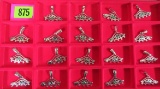 Dealer Lot of (19) Sterling Silver Turtle Necklace Charms