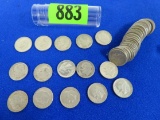 Estate Found Roll of U.S. Silver Roosevelt Dimes/Pre-1964 / Mixed Dates