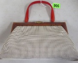 Vintage Whiting and Davis Mesh Purse with Bakelite Handles