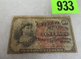1863 U.S. Ten Cents Fractional Currency Note