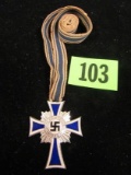 Wwii Nazi German Silver Mothers Cross Medal
