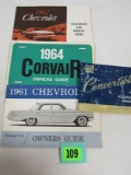 (4) 1960's Chevrolet Owners Manuals
