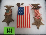 Original Civil War G.A.R. Medal/ Pin Group