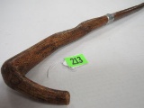 Rare Antique Orange Wood Dagger/ Sword Cane Walking Stick