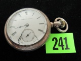 1883 Elgin 15 Jewel G.M. Wheeler Pocket Watch In Coin Silver Case
