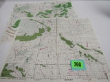 (2) Wwii Usaaf/ Us Navy South Pacific Silk Pilot Survival Maps