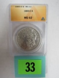 1883-o Morgan Silver Dollar Anacs Ms62