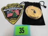 Flint, Michigan Police 100 Anniversary Badge & Patch