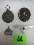 Original Wwii Nazi German Wound Badge, Tinnies, Etc.