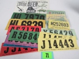 Lot (20) Vintage 1950-1970's Michigan Deer & Small Game License Back Tags