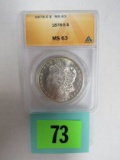 1878-s Morgan Silver Dollar Anacs Ms63