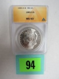1881-s Morgan Silver Dollar Anacs Ms63