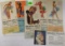 Lot of (6) 1940s and 50s Pin-Up Advertising Calendar Blotters