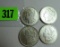 Lot of (4) Morgan Silver Dollars - 1887, 1888, 1890, and 1897