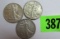 Lot of (3) Walking Liberty Half Dollars (1) 1943 (2) 1943 S