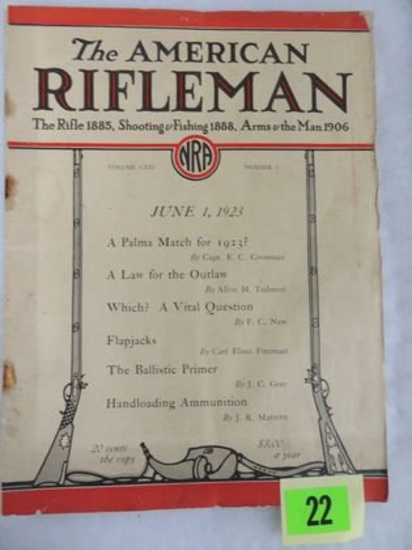 Rare! American Rifleman Magazine First Issue June 1923