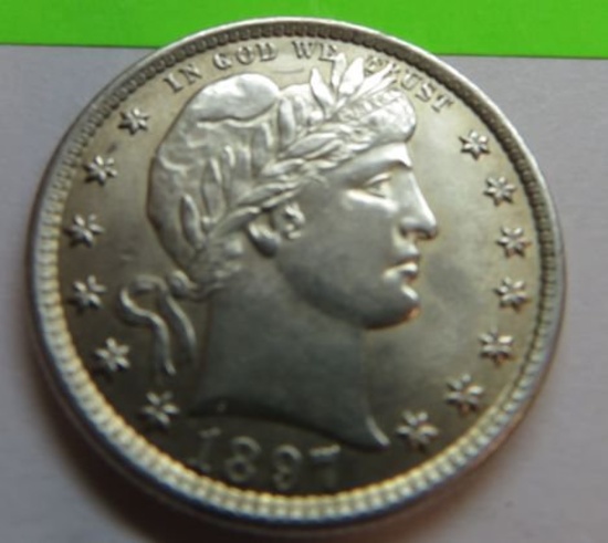 1897 Barber Quarter Coin