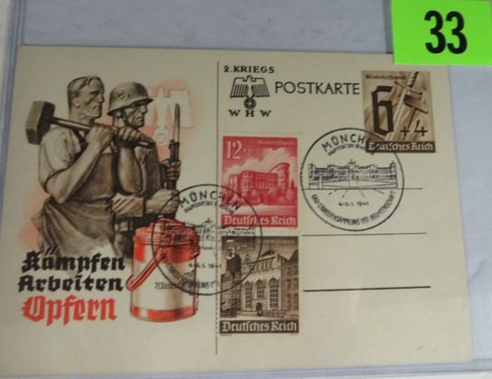 Nazi WHW/Winter Relief Propaganda Postcard