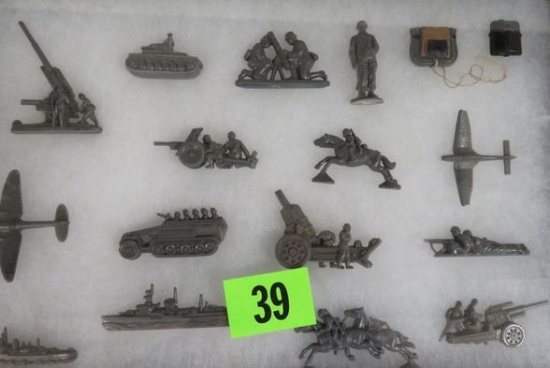 Lot of (17) Nazi WHW/ Winter Relief Plastic Militay Toy Prizes