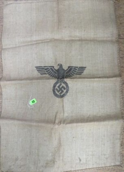 Original WWII 1940 Nazi Military Canvas / Burlap Ration Bag