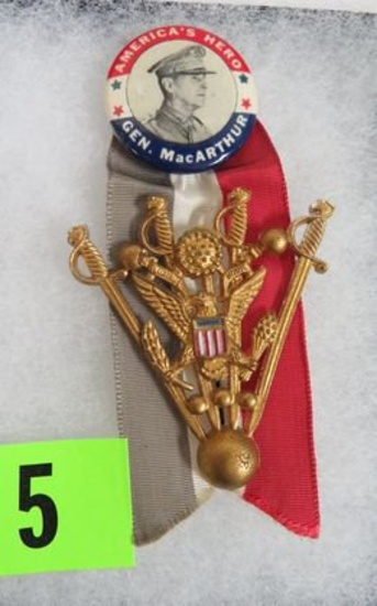 Great! WWII German Mac Arthur Patriotic Pin