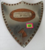 1945 L.A. Natl Spring Horse Show Hand Crafted 1st Prize Plaque