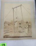 Large Antique Photo of a Hanging in Tunisia