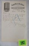 Rare 1879 Gun-Dealer Letterhead