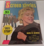 August 1956 Screen Stories Magazine w/ Marilyn Monroe 