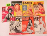Lot of (7) 1950s Pocket Size Men's Magazines w/ Pin-Up Girl Covers