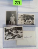 Lot of (4) WWII Concentration Camp Photos