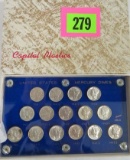 WWII US Mercury Dime Set in Capitol Holder