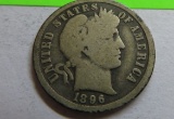 1896-O Barber Dime Coin