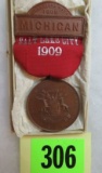 Rare 1909 Michigan GAR Medal In Box