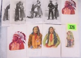 Lot of (9) Cowboy and Indian Postcards