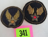 Pair of Theater Made Bullion WWII AAF/Air Corps Patches (CBI Made)