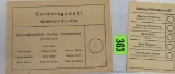 Lot of (2) 1930s Adolf Hitler (Nazi) Election Ballots