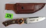 Remington UMC R-6 Vintage Sheath Knife w/ Orig Sheath and Sharpening Stone
