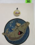 Vintage WWII USS Razorback Jacket Patch and Launch Tag