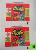 Pair of Original 1966 Topps Batman Card Wrappers