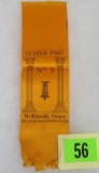 Custer Post No. 9 G.A.R. Early Ribbon