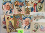 Lot of (10) Presidential and Patriotic Postcards