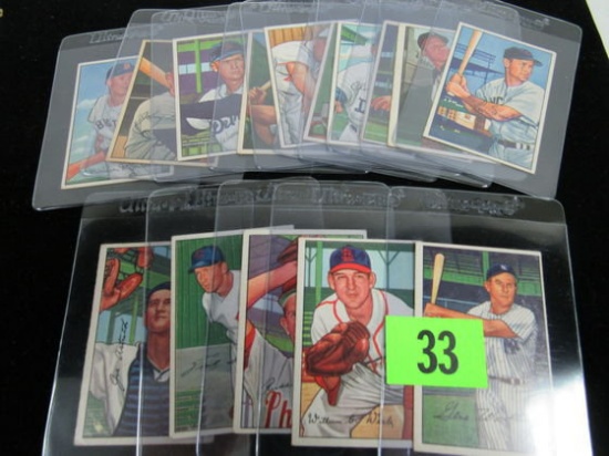 1952 Bowman Baseball Lot Of (15) Cards