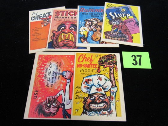 Foney Ads 1960 Leaf Card Lot Of (6)