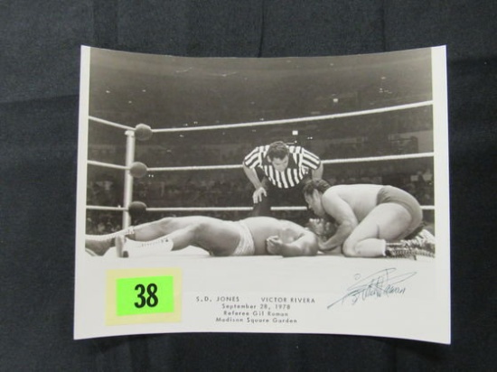 Victor Rivera Signed Wrestling Photo