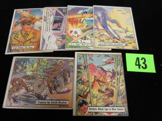 War Gum (1942) Group Of (6) Cards.