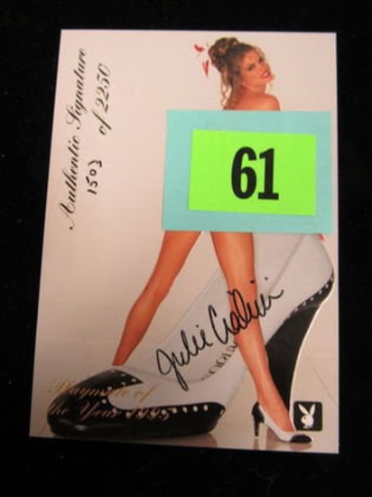 Playboy Case Topper Signed Card.