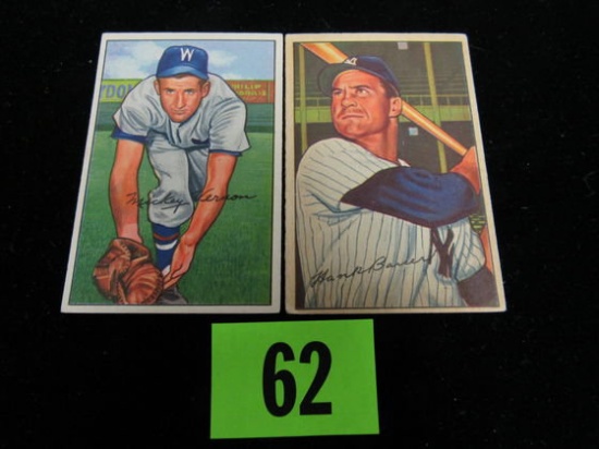 1952 Bowman Baseball Lot Of (2) Cards